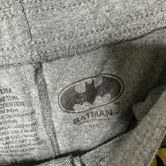 Batman Grey Logo Pajama Pants Men's Medium - Picture 3 of 4